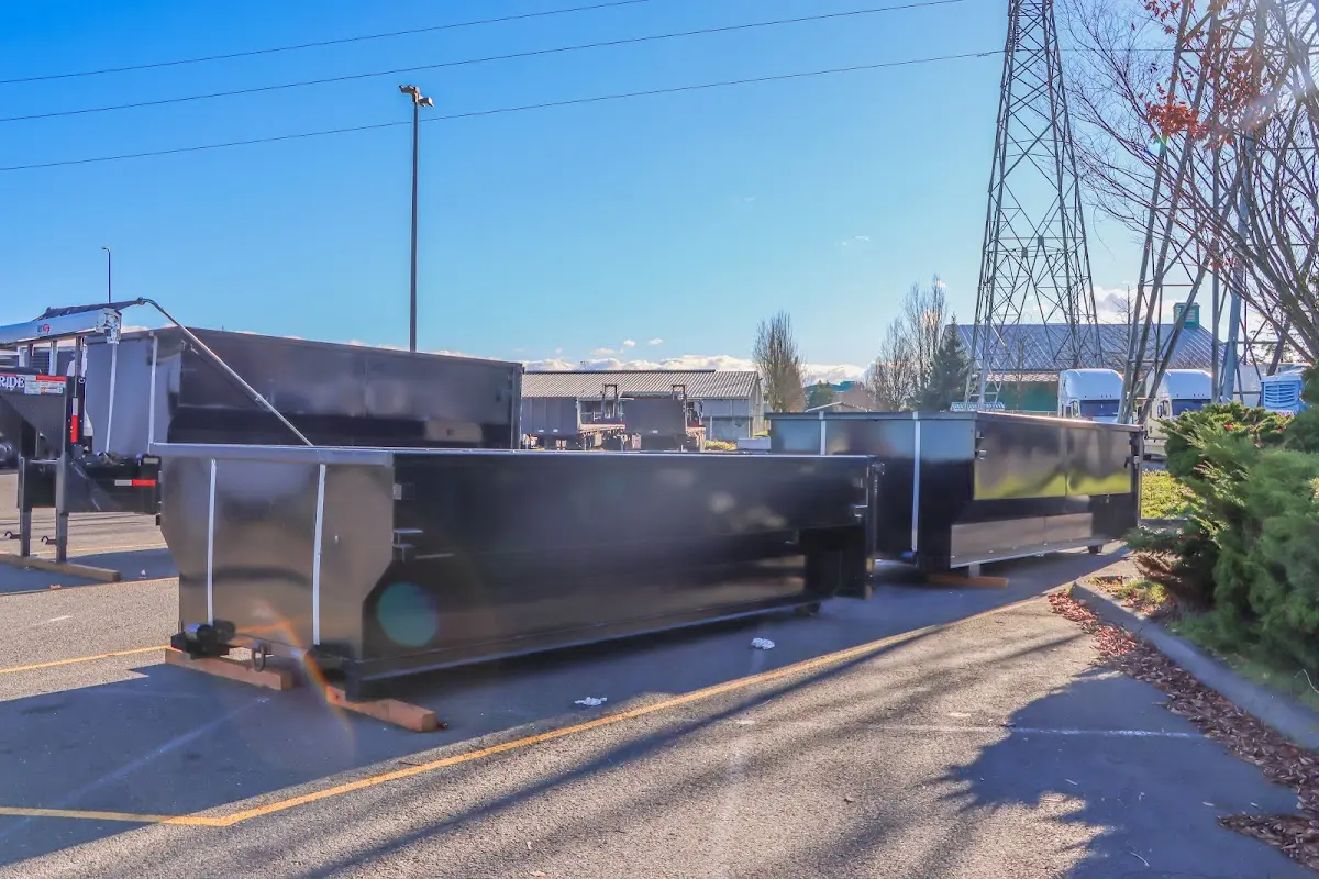 Roll-off dumpster ready for waste disposal at job site for Residential Dumpster Rental in Ann Arbor